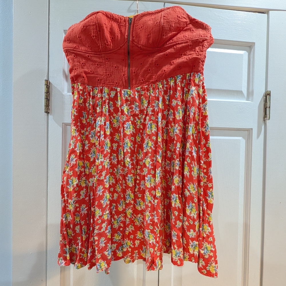 Xhilaration Coral Smocked Top
